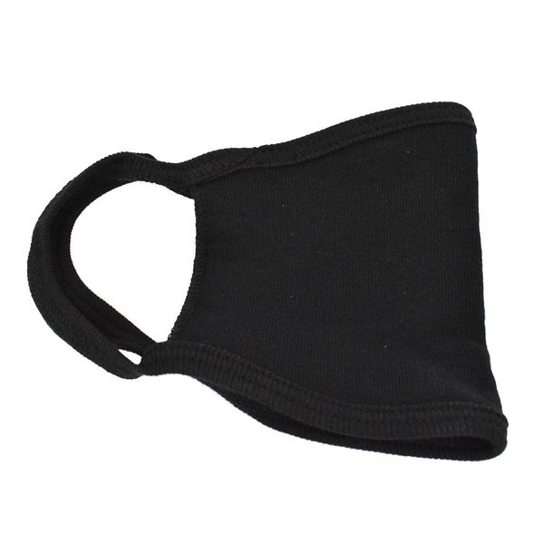 Interstate Safety Reusable Unisex Face Mask with Round/Ear Loop - 100% Cotton (BLACK) 40357